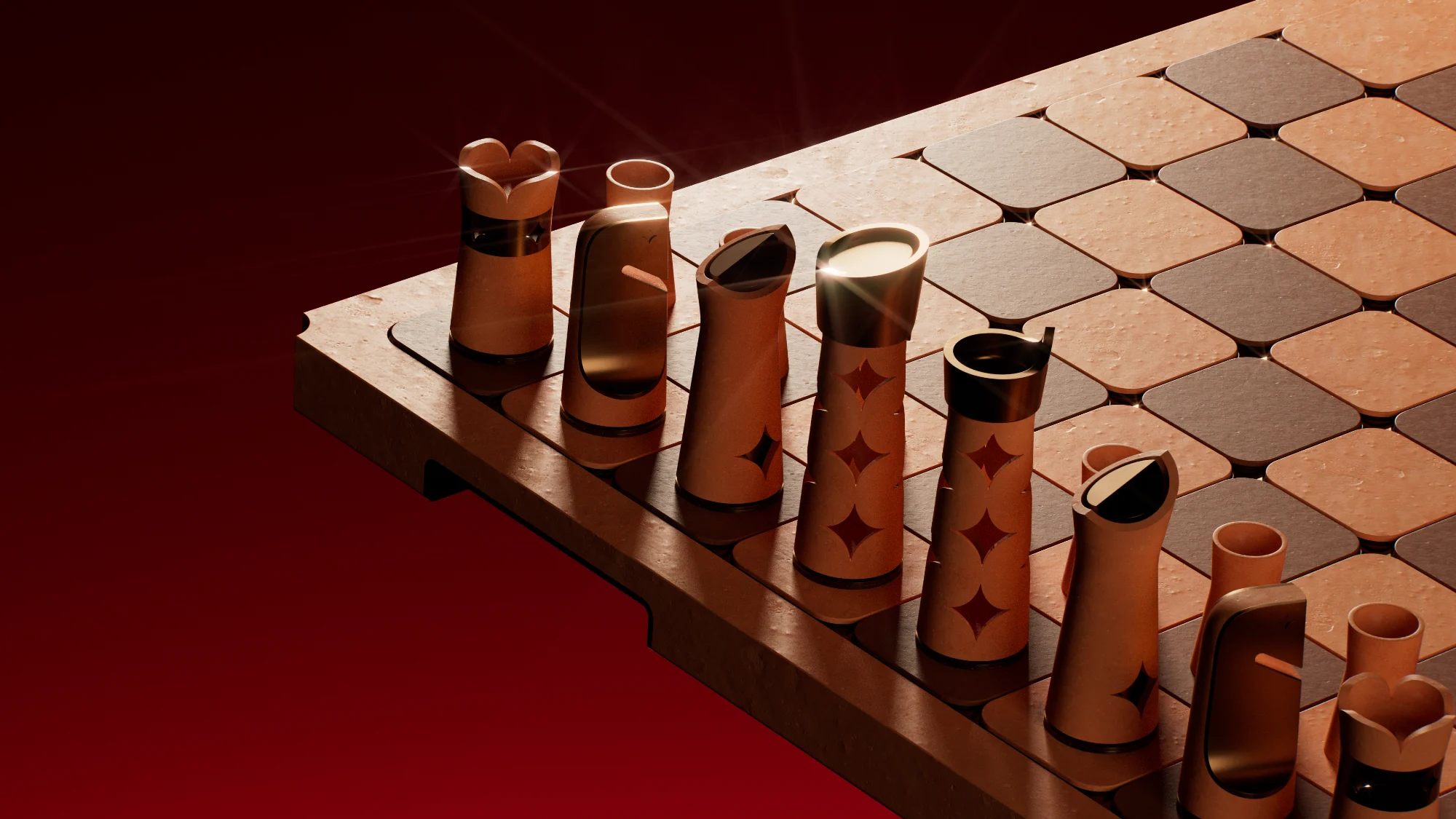The board's tessellation, close up